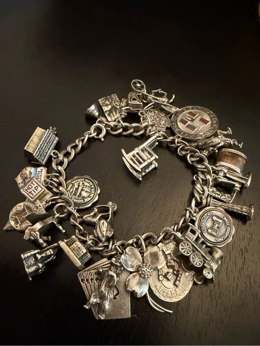 Sterling Silver Charm Bracelet in Silver - Classic Women Accessories